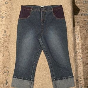 Women’s Maternity Announcement Denim jean capris